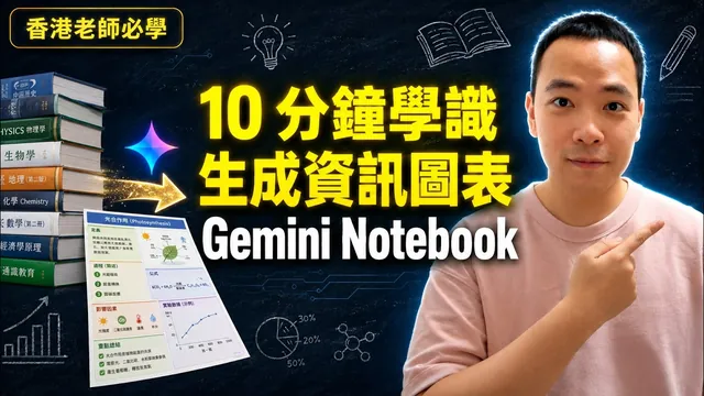 【AI 新手入門】用 Gemini Notebook 將教材變成一頁式資訊圖表｜可以指定重點與風格